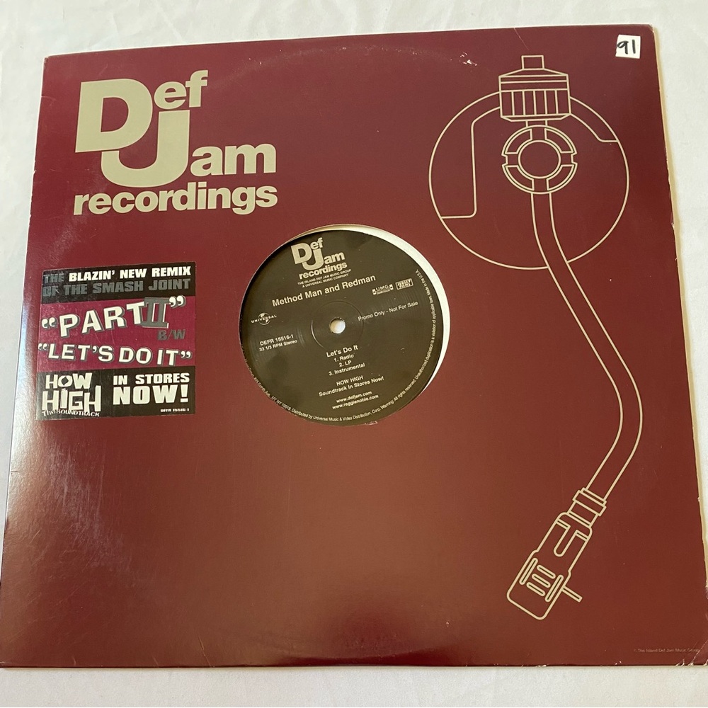 Def Jam Recordings Vinyl method man red man record wu tang clan